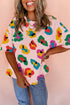 Leopard Drop Shoulder Oversize Tee